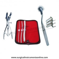 Hegar uterine dilator 3 pieces set,3-4, 5-6, 15-16, wartenberg pinwheel, mathieu speculum, collin 3pcs